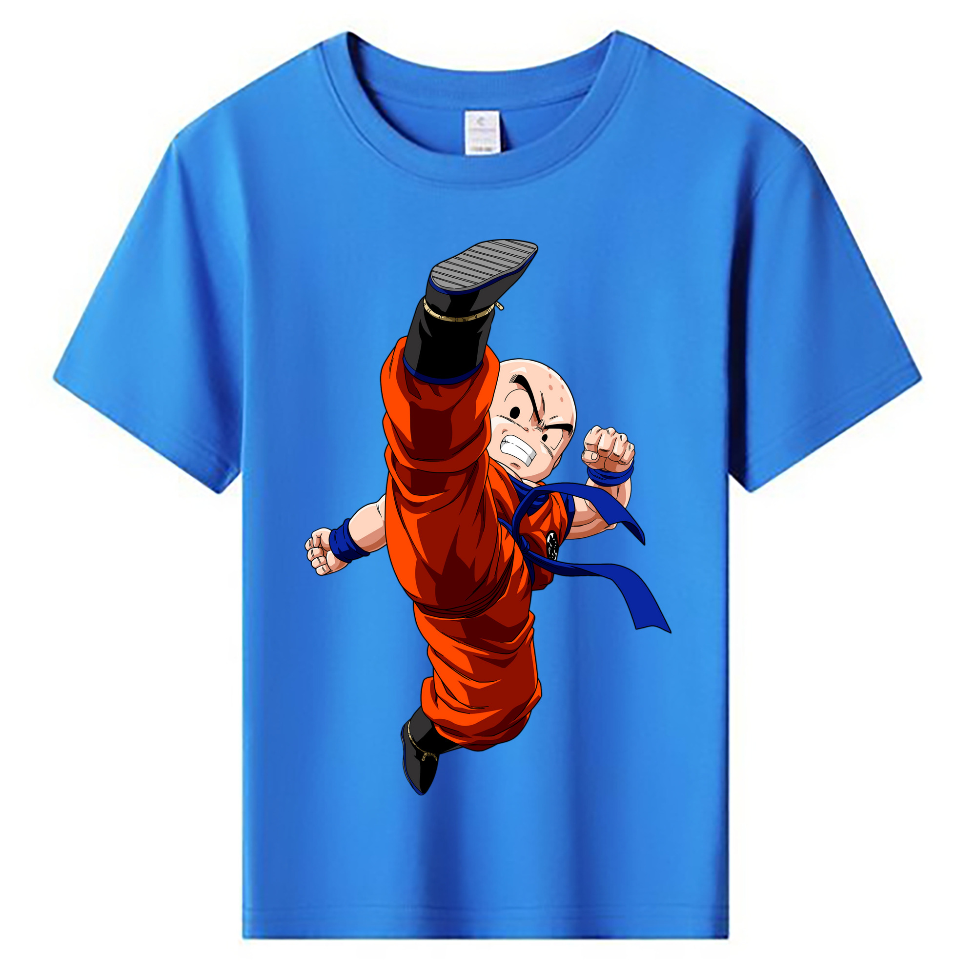 （画像用） ドラゴンボール クリリン DRAGON BALL krillin 綿100％キッズTシャツ（フロントプリント）